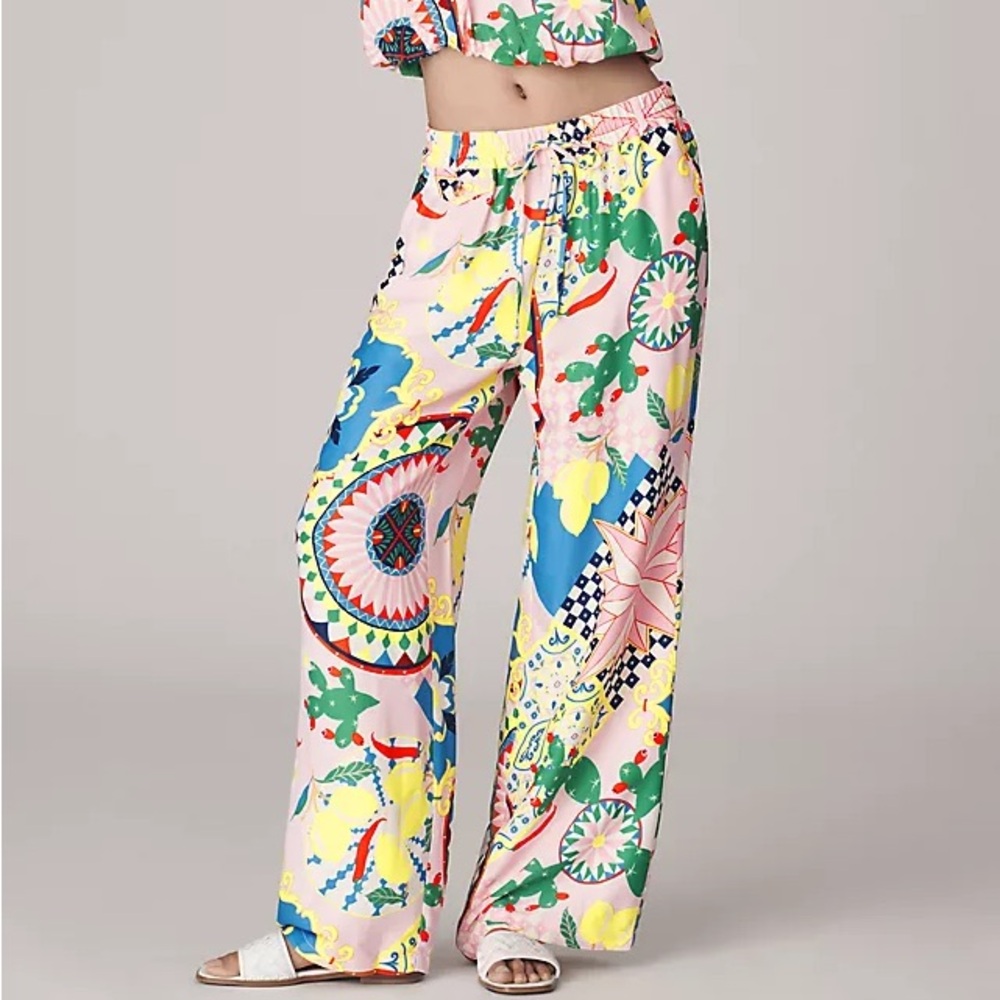 🔸NWT🔸Maeve Straight-Leg Pull-On Silk Pants